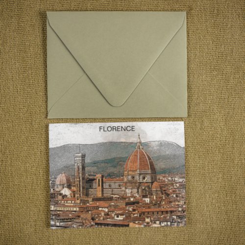 Florence Italy Duomo Cathedral Travel Postcard