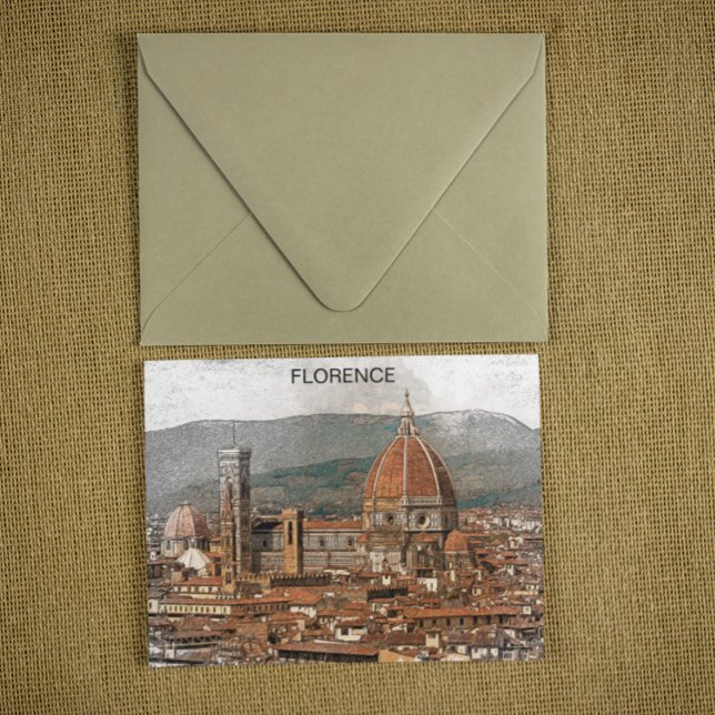 Florence Italy Duomo Cathedral Travel Postcard (florence italy postcard)
