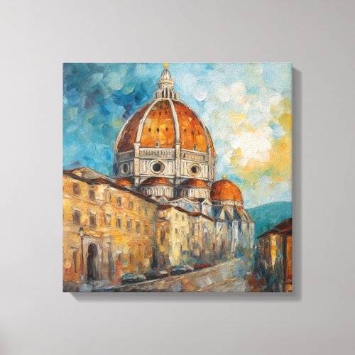 Florence Italy  Duomo  Oil Painting Style Canvas Print