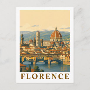 Florence Italy Duomo Vintage Travel Postcard