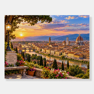 Florence Italy from Piazzale Michelangelo Foam Board