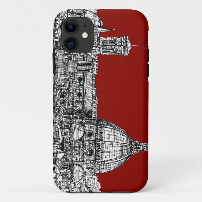 Florence Italy in red Case-Mate iPhone Case (Back)