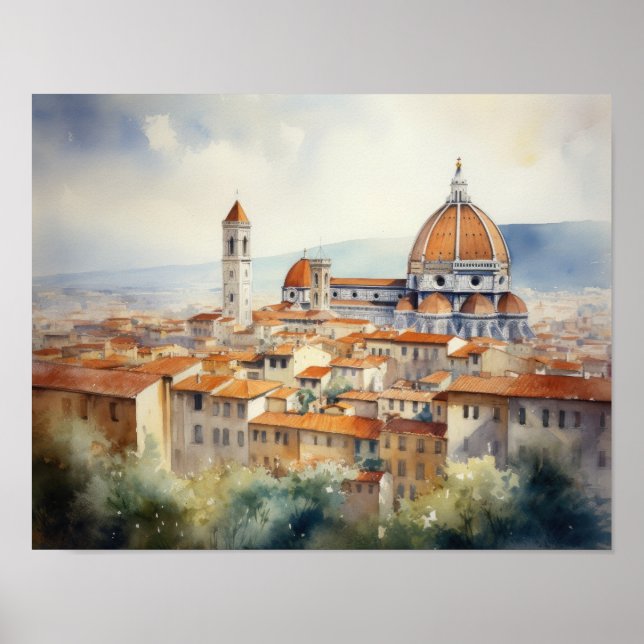 Florence Italy Landscape Art Print Poster (Front)