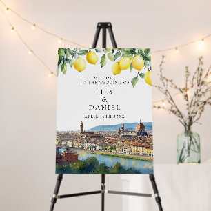 Florence Italy Lemons Wedding Welcome Sign