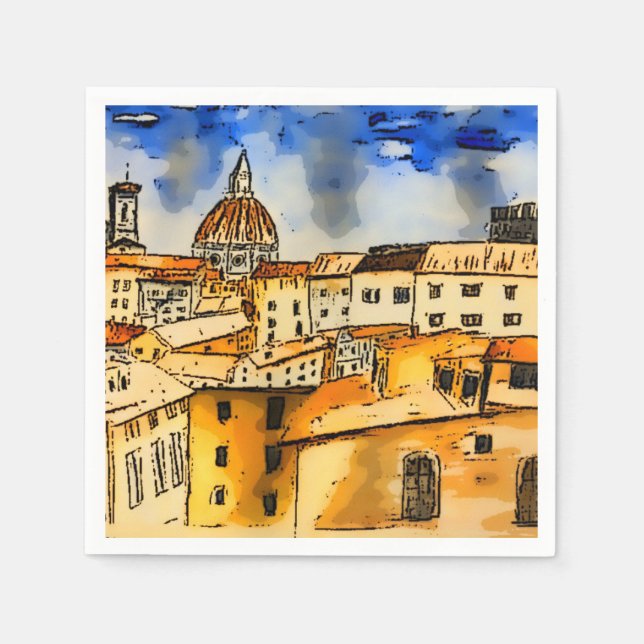 Florence Italy  Napkins (Front)