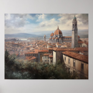 Florence Italy Painting Art Print Poster