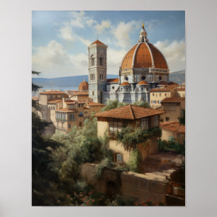 Florence Italy Painting Art Print Poster