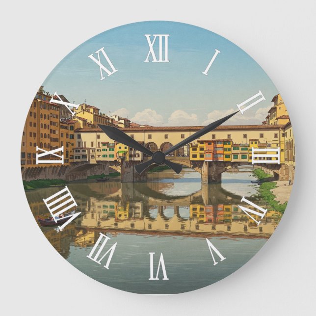 Florence Italy Ponte Vecchio Wall Clock (Front)