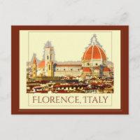 Florence, Italy Retro Travel Poster