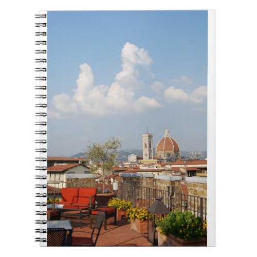 Florence Italy Roofttop View Il Duomo Notebook