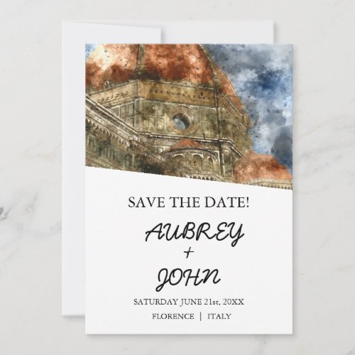 Florence Italy Save the Date Wedding