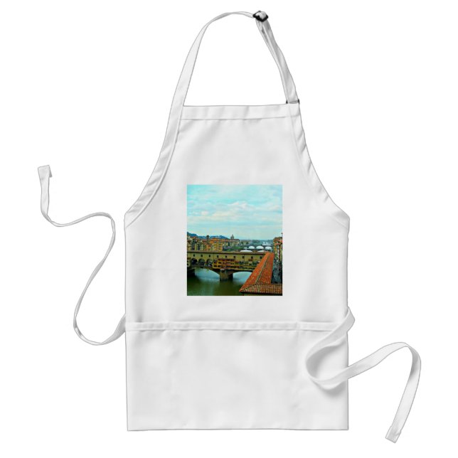 Florence, Italy shopping bridge Adult Apron (Front)