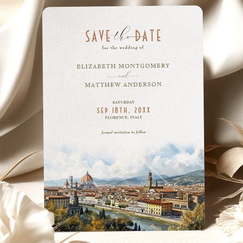 Florence Italy Skyline Save_the_Date Invitation
