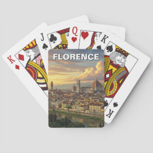 Florence Italy Skyline Travel Poker Cards