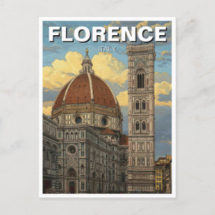 Florence Italy Skyline Travel Postcard