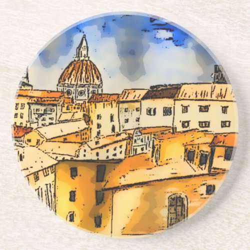 Florence Italy  Square  Coaster