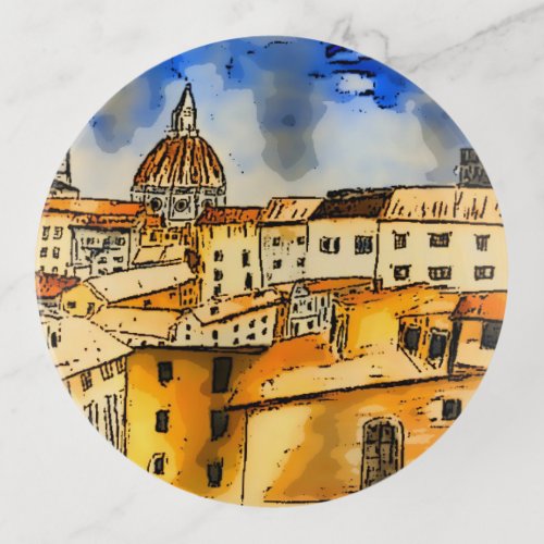 Florence Italy  Square   Trinket Tray