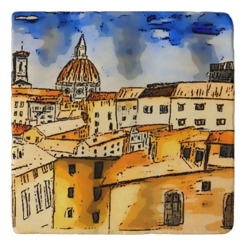 Florence Italy  Square  Trivet