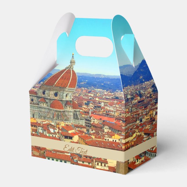 Florence, Italy | Themed Wedding Favor Boxes (Front Side)