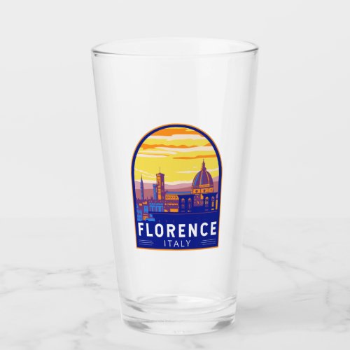 Florence Italy Travel Art Vintage Glass