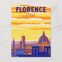Florence Italy Travel Art Vintage