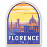 Florence Italy Travel Art Vintage Sticker<br><div class="desc">Florence vector art design. Florence,  capital of Italy’s Tuscany region,  is home to many masterpieces of Renaissance art and architecture.</div>