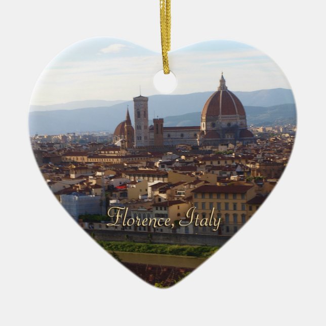 Florence Italy Travel Keepsake Ceramic Ornament (Front)