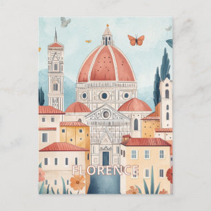 Florence Italy Travel Postcard