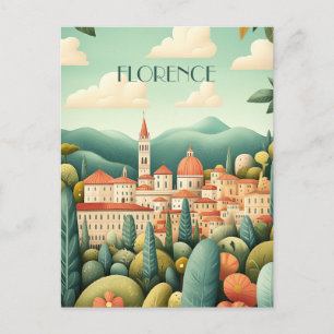 Florence Italy Travel Postcard