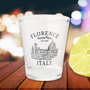 Florence Italy Tuscany Region Vintage Landscape Shot Glass