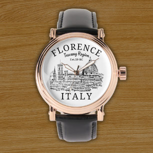 Florence Italy Tuscany Region Vintage Landscape Watch