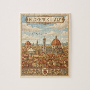 Florence Italy Vintage Travel Jigsaw Puzzle