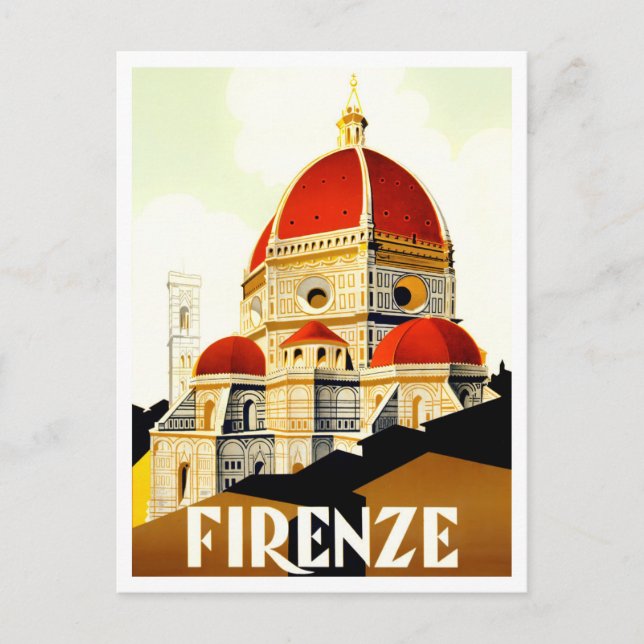 Florence Italy vintage travel Postcard (Front)
