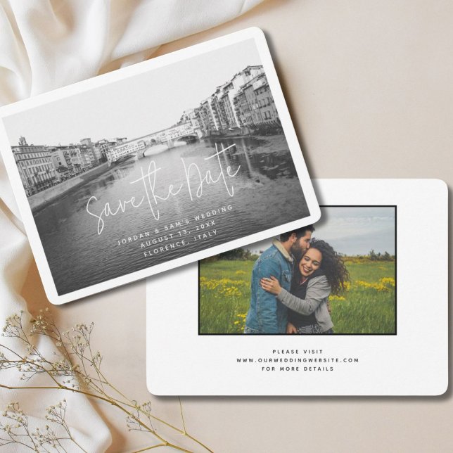 Florence Italy Wedding Postcard Save the Date (Florence Italy Wedding Postcard Save the Date)