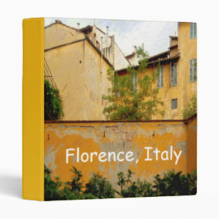 Florence Italy - Yellow Architecture 3 Ring Binder