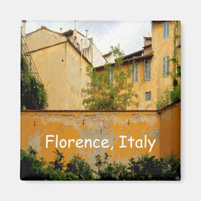 Florence Italy - Yellow Architecture Magnet (Front)
