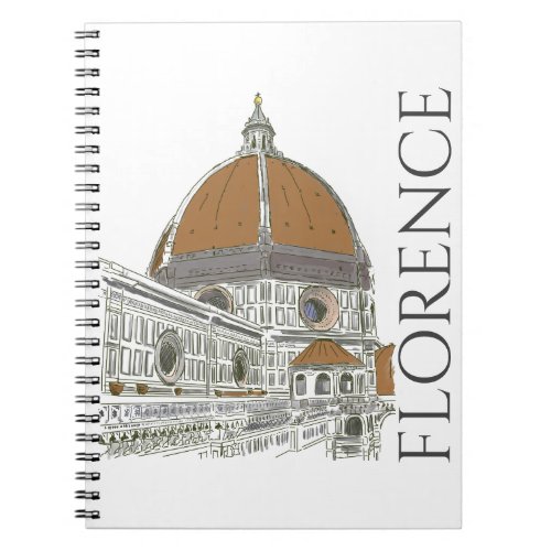 Florence Italys Duomo Pen and Ink Illustration Notebook