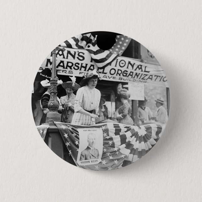 Florence Jaffray Hurst Daisy Harriman Suffragette Pinback Button (Front)