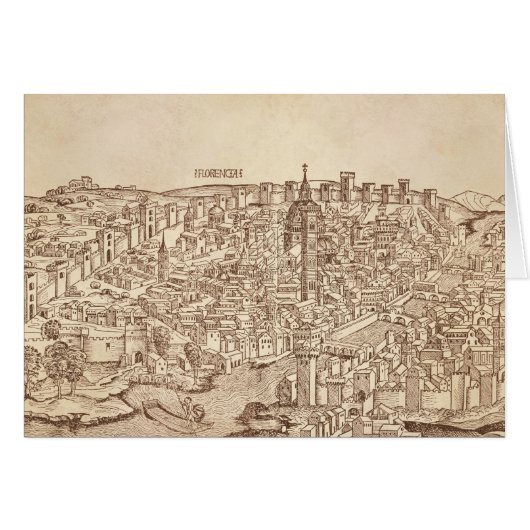 Florence, Medieval Woodcut (Front Horizontal)