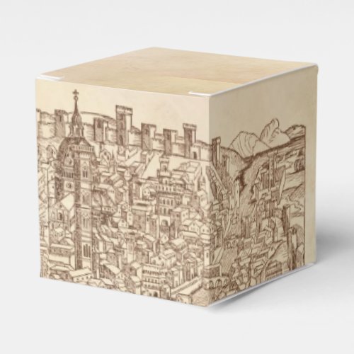 Florence Medieval Woodcut Favor Boxes