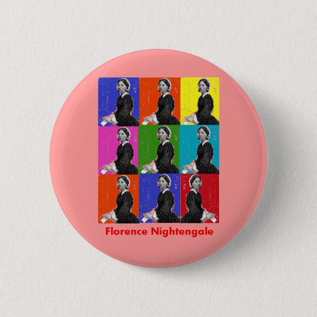 florence nightengale POPART T-Shirts & Gifts Button (Front)