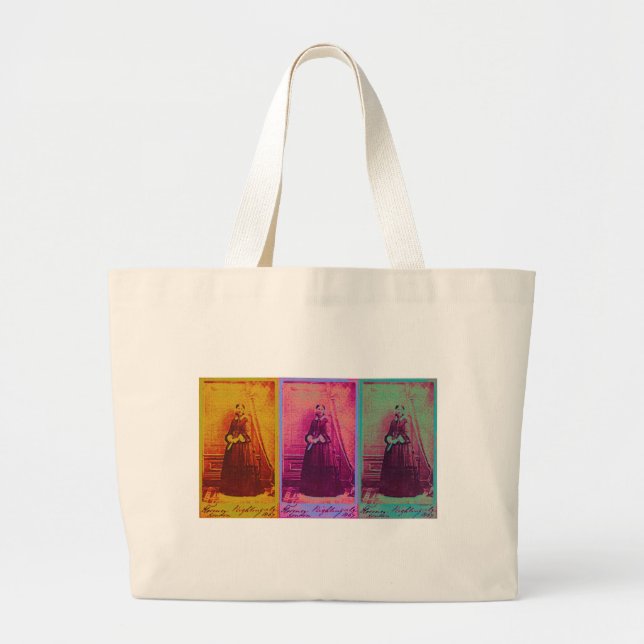 Florence Nightingale Colors Large Tote Bag (Front)