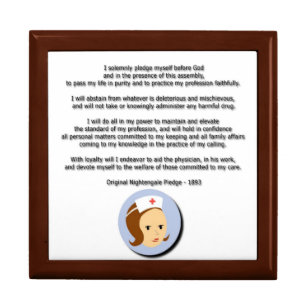 Florence Nightingale Pledge Keepsake Box