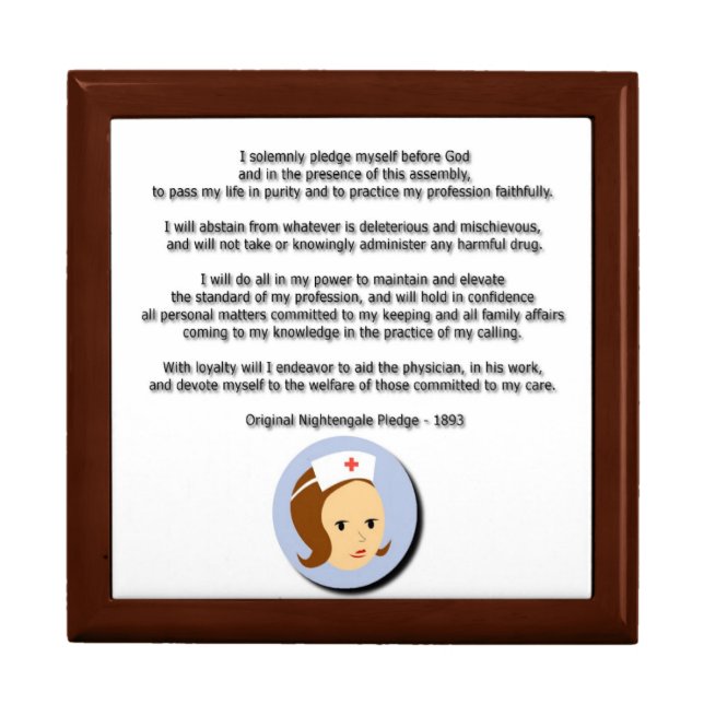 Florence Nightingale Pledge Keepsake Box (Front)