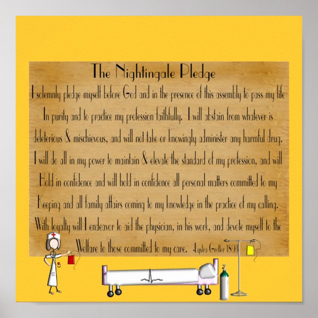 Florence Nightingale Pledge Poster (Front)