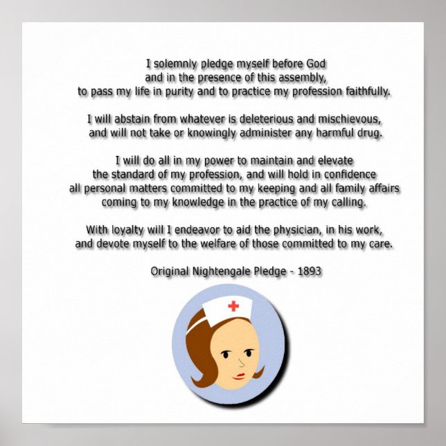 Florence Nightingale Pledge Poster (Front)