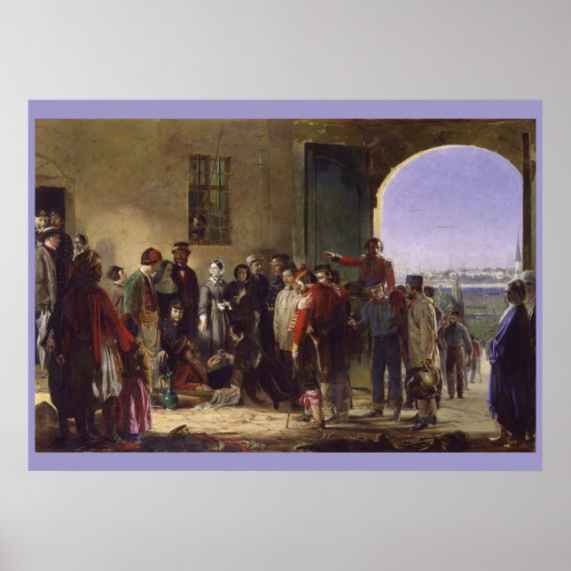Florence Nightingale Receiving Wounded at Scutari  Poster (Front)