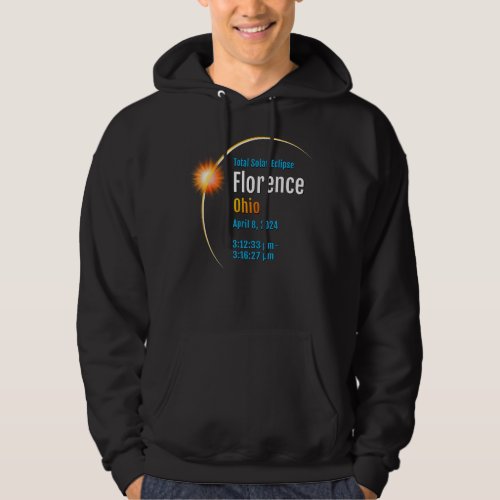 Florence Ohio OH Total Solar Eclipse 2024  1  Hoodie