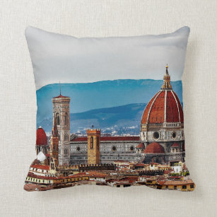 Florence old city, Italy skyline Throw Pillow