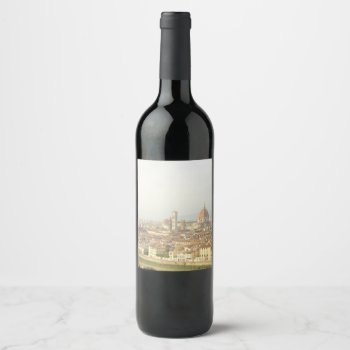Florence Or Firenze Italy Cityscape Wine Label by bbourdages at Zazzle